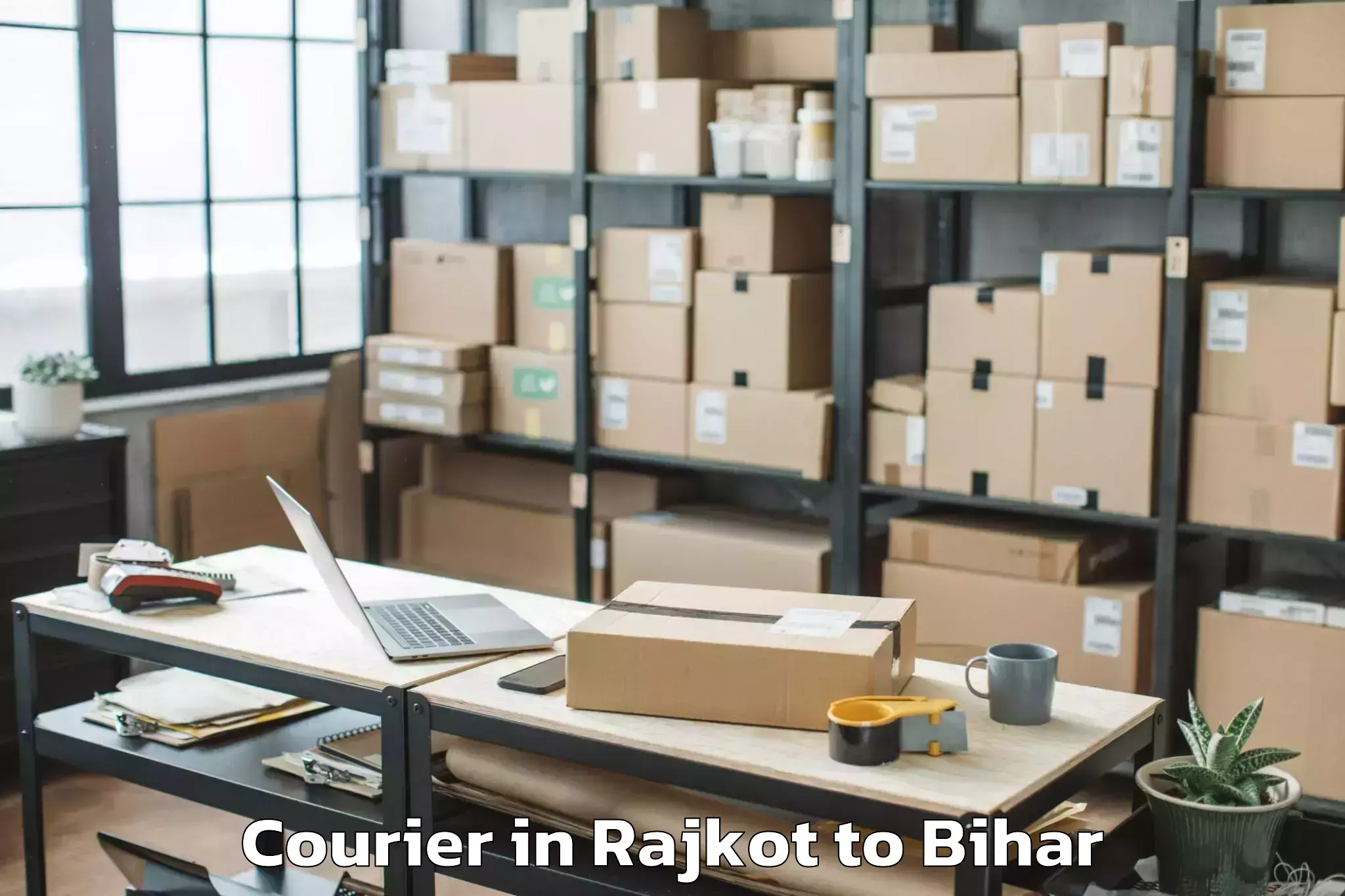 Book Rajkot to Puraini Courier Online